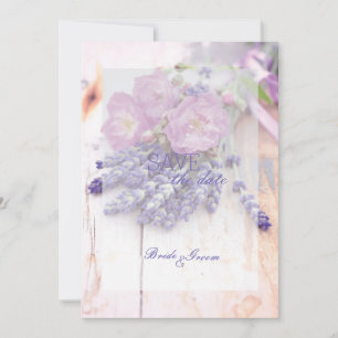 Save The Date Rose PWild & Lavender Fleur été ÉCONOMISER la date