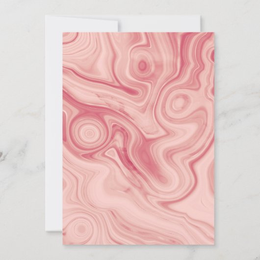 Save The Date Rose Quartz et Blush Strata Agate Mariage en pierr (Dos)