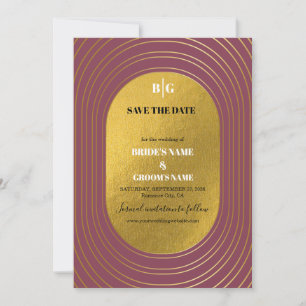 Save The Date Rose rose & or moderne minimaliste Arch Mariage