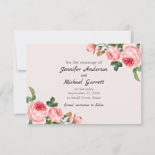 Save The Date Rose rose pâle (Dos)