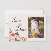 Save The Date Rose Rose Pâle qui Rougit (Devant)