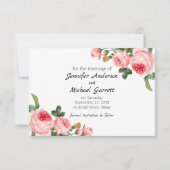 Save The Date Rose Rose Pâle qui Rougit (Dos)