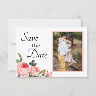 Save The Date Rose Rose Pâle qui Rougit