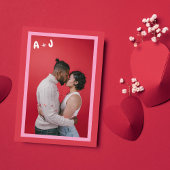 Save The Date Rose Rouge Bold Vibrant Unique Saint Valentin Phot