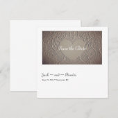 Save The Date Rose Sable avec Cœur (Devant / Derrière)