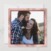 Save The Date Rose simple mignon or Bourgogne Mariage de chronol (Dos)