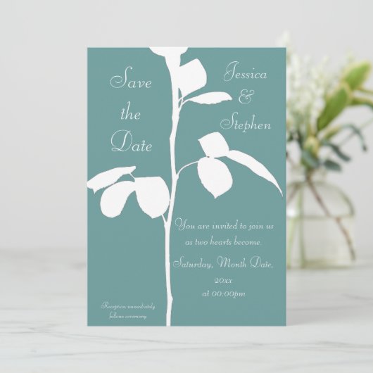 Save The Date Rose Stem (Debout devant)