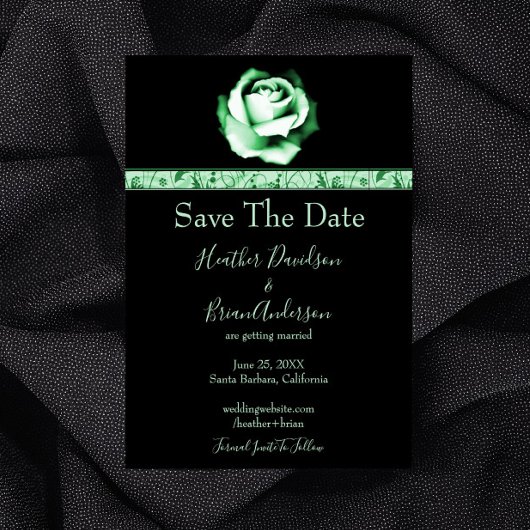 Save The Date Rose Vert Enregistrer La Date