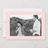Save The Date Rose vif Enregistrer la date, mariage, photo sur l (Dos)