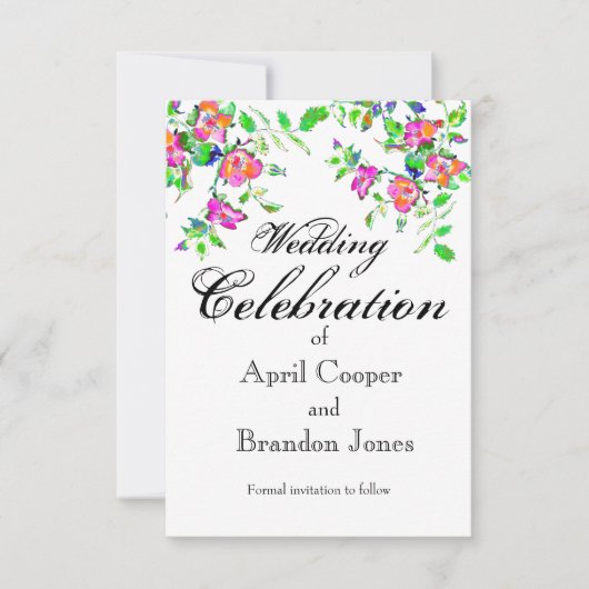 Save The Date rose vintage (Devant)