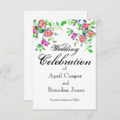 Save The Date rose vintage (Devant / Derrière)