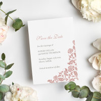 Rose vintage Dusty Mariage Motif en dentelle rose