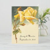 Save The Date Rose vintage Enregistrer la date (Debout devant)