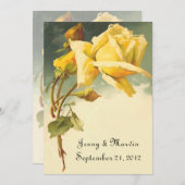 Save The Date Rose vintage Enregistrer la date (Devant / Derrière)