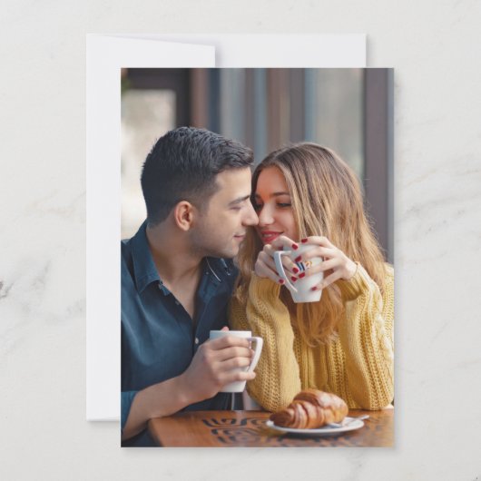 Save The Date Roses blanches et Hydrangeas Floral Enregistrer la (Dos)