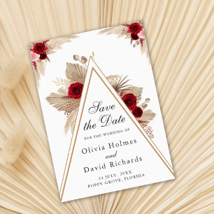 Save The Date Roses de Bourgogne et Grass Pampas Enregistrer la 