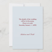 Save The Date Roses de la couronne de fleurs marguerites mariage (Dos)