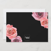 Save The Date Roses de printemps gras rose et violet (Dos)