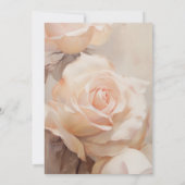 Save The Date Roses d'été doux, Fête des mariées élégante (Dos)