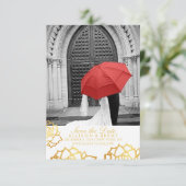 Save The Date Roses d'or sauvez la date - Blanc (Debout devant)