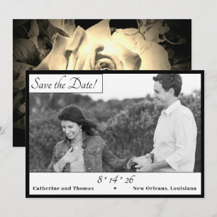 Save The Date Roses élégants Enregistrer la date