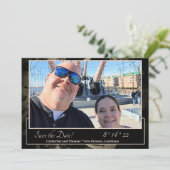 Save The Date Roses élégants Enregistrer la date (Debout devant)