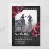 Save The Date Roses gothiques foncés sauvez la date (Devant)