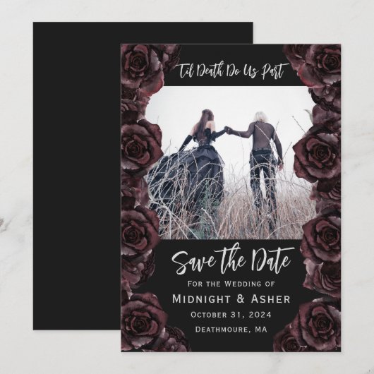 Save The Date Roses gothiques jusqu'à la mort Faisons-nous parti (Devant / Derrière)