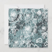 Save The Date Roses groupés/Turquoise foncé (Dos)