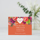 Save The Date Roses orange et roses (Debout devant)