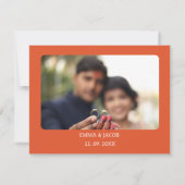 Save The Date Roses orange et roses (Dos)