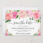 Save The Date Roses Roses Été Fleurs Mariage (Devant)