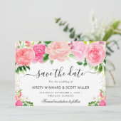 Save The Date Roses Roses Été Fleurs Mariage (Debout devant)