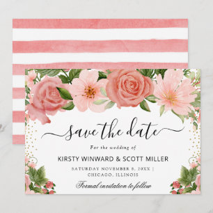 Save The Date Roses Roses Été Fleurs Mariage