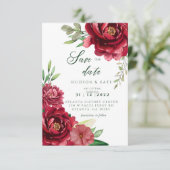 Save The Date Roses rouges Enregistrer la date (Debout devant)