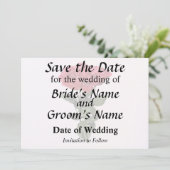 Save The Date Roses Rouges et Feuilles (Debout devant)