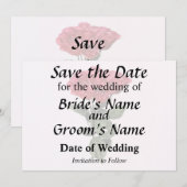 Save The Date Roses Rouges et Feuilles (Devant / Derrière)