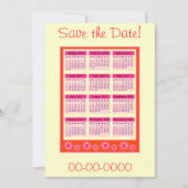 Save The Date Rouge 2011 Année en un coup d'oeil Calendrier Invi (Devant)