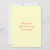 Save The Date Rouge 2011 Année en un coup d'oeil Calendrier Invi (Dos)