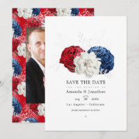 Rouge Blanc et Bleu Photo de mariage américain USA
