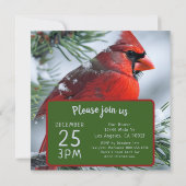 Save The Date Rouge Cardinal d'hiver Mémorial de RIP Noël Mariag (Dos)