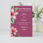 Save The Date Rouge Floral Blush (Debout devant)