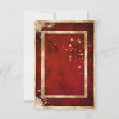 Save The Date Rouge Or Plat Rustique Photo (Dos)