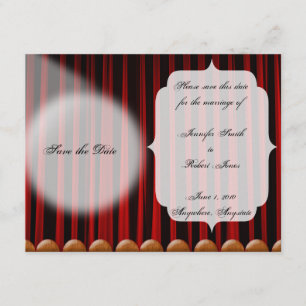 Save The Date Rouge Velvet Rideau de scène Mariage Enregistrer l