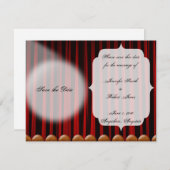 Save The Date Rouge Velvet Rideau de scène Mariage Enregistrer l (Devant / Derrière)