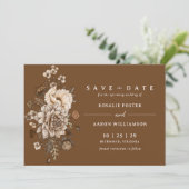Save The Date Rouille orange brûlée | Moody Fall Boho Mariage (Debout devant)
