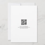 Save The Date Royal Bleu Blanc Argent QR Code Floral Mariage (Dos)