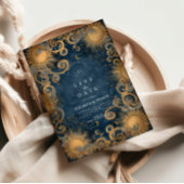 Save The Date Royal Blue Celestial Wedding