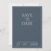 Save The Date Royal Blue Opulence Script Wedding Enregistrer la (Devant)