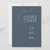 Save The Date Royal Blue Opulence Simple Photo Mariage (Devant)